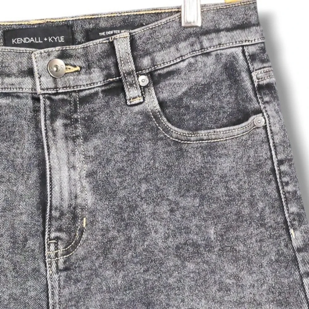 KENDALL + KYLIE The Drifter High Rise Denim Shorts‎ 11/30 Black Acid Wash Cutoff